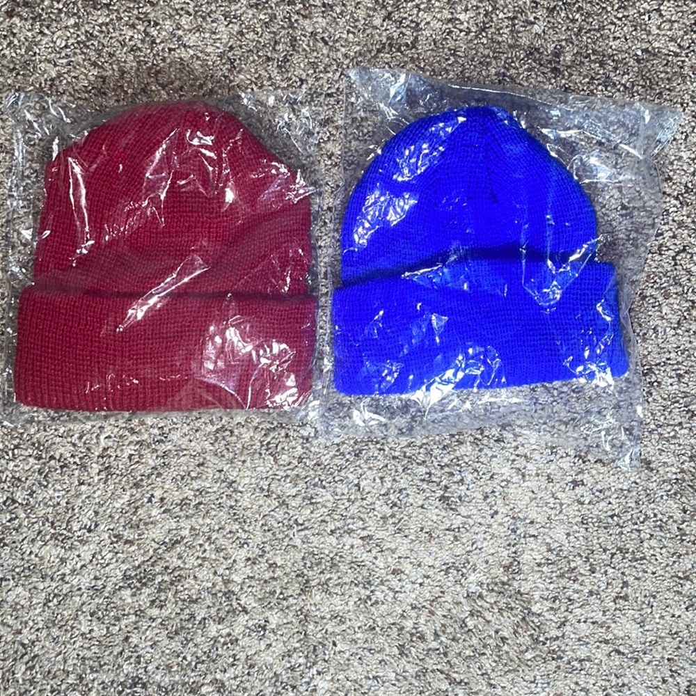 Blue and Red Men’s Beanies
